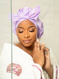 Lavender Bow Tie Shower Cap